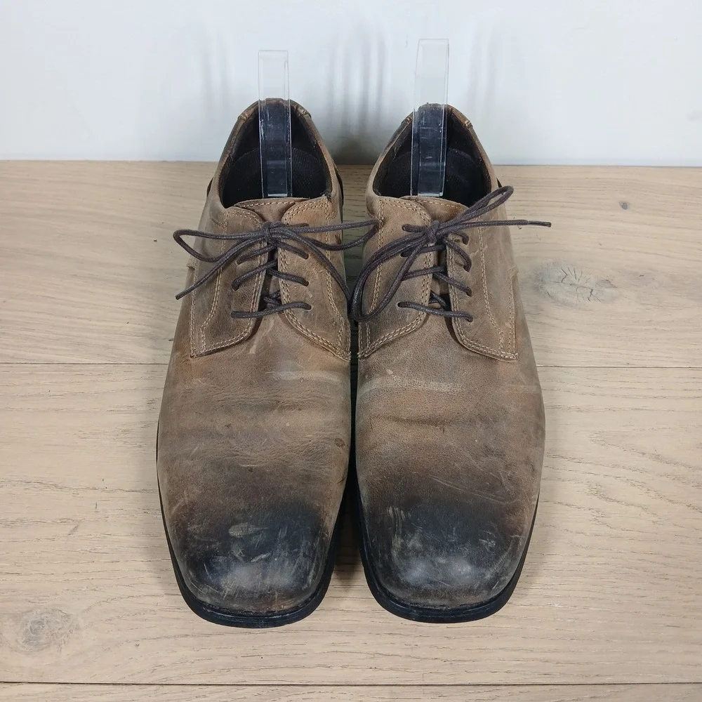 Bed Stu Oxford Shoes Mens 11 Brown Leather Lace Up Distressed Rustic Heritage